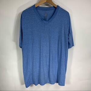 Polo Club Medium Heathered Blue V Neck T Shirt XL